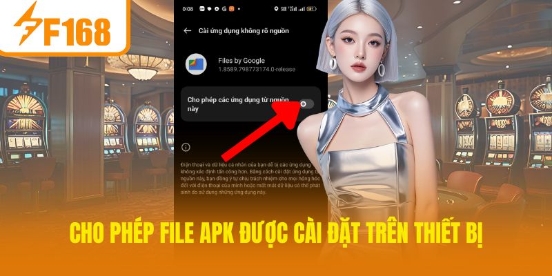 Truy cập vào trang chủ F168 để tải file APK